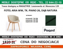 Paged - Krzesło ARIA WW, tk.piano 26 , dąb natura